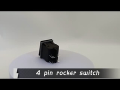 DC 12V 20A زر الضغط LED لوحة معدنية الألومنيوم الفضة 4PIN ON OFF Rocker Switch لسيارة القارب RV