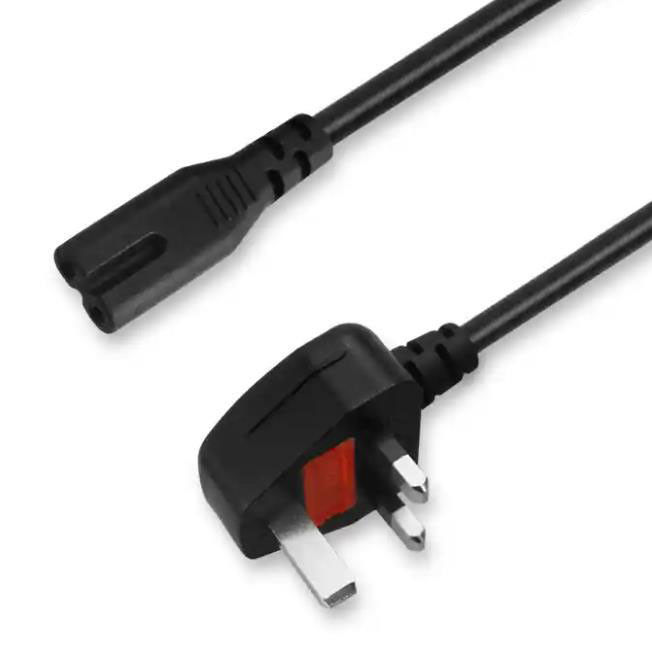 IEC UK AC أسلاك الكهرباء 1.5M 3 Prong Plug Mains Lead Cable 5Ft