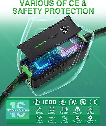 3.5KW 7KW EV شاحن الحائط الصندوق المحمول المستوى 1 EV شاحن 32 Amp الجدار