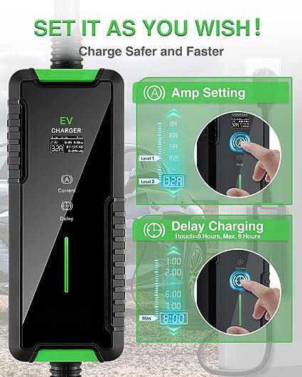 3.5KW 7KW EV شاحن الحائط الصندوق المحمول المستوى 1 EV شاحن 32 Amp الجدار