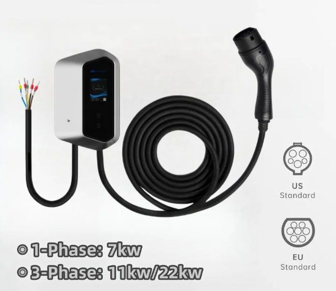 نوع 2 AC 16A 32A محطة شحن سريع للسيارات الكهربائية 250-480v