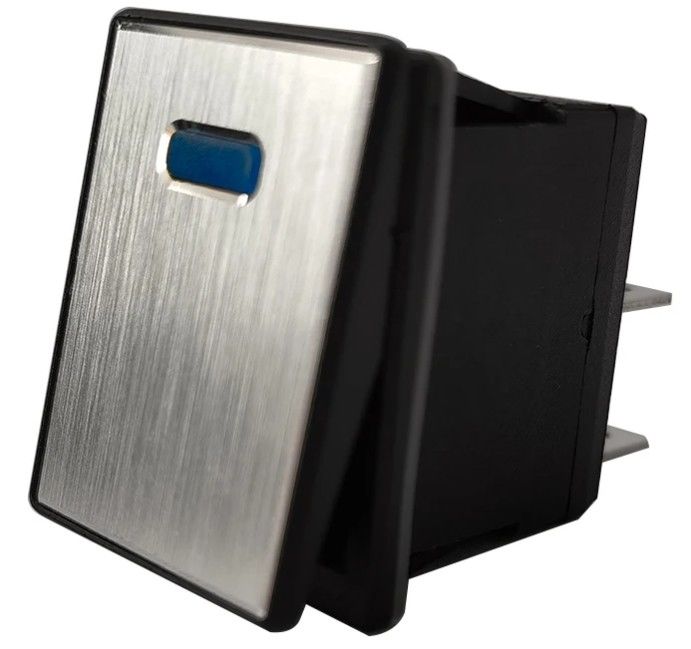 DC 12V 20A زر الضغط LED لوحة معدنية الألومنيوم 4PIN ON OFF Rocker Switch للسيارة القارب RV