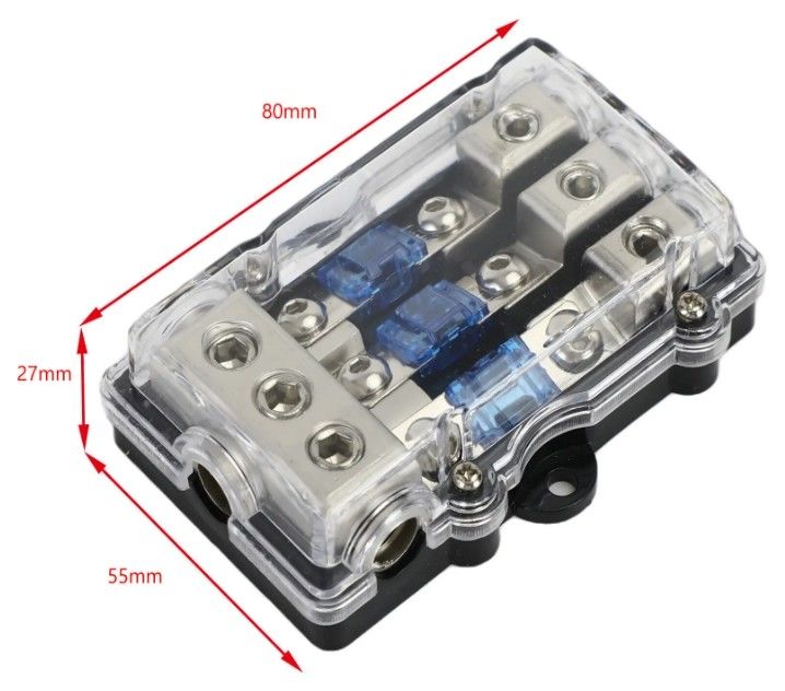 3Way Car Mini ANL Blade Fuse Holder الستيريو الصوتية توزيع الطاقة بلوك 60 Amp حامل فيوز لوحة الحمولة