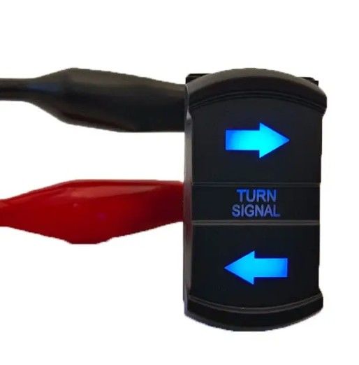 نمط جديد رمز DIY مخصص DC 12V 7Pin ON-OFF LED Blue Light Turn Signal Rocker Switch للسيارة 4X4 شاحنات القوارب