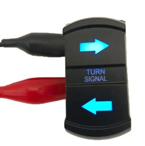 نمط جديد رمز DIY مخصص DC 12V 7Pin ON-OFF LED Blue Light Turn Signal Rocker Switch للسيارة 4X4 شاحنات القوارب