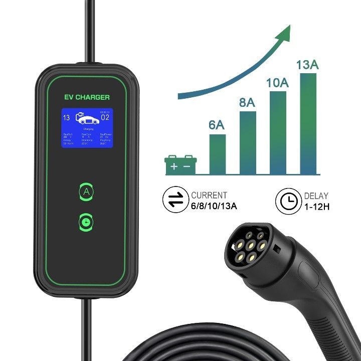 GBT 3.5KW 7KW كابل شحن AC المحمول المنزل شاحن EV المحمول سترة Tpe