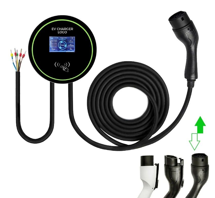 7kw 11kw 22kw AC EV شاحن نوع 2 Wallbox محطات شحن السيارات