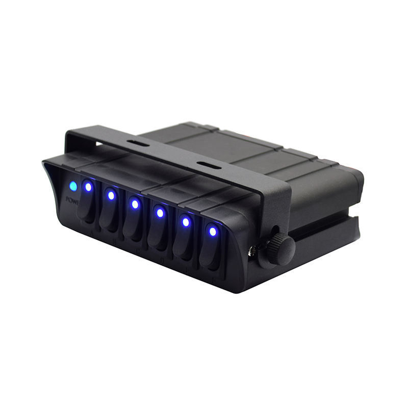 6 عصابة الروكر علبة التبديل SPST تشغيل / إيقاف الروكر التبديل لوحة التبديل 30Amp ماكس 12 أسلاك AWG