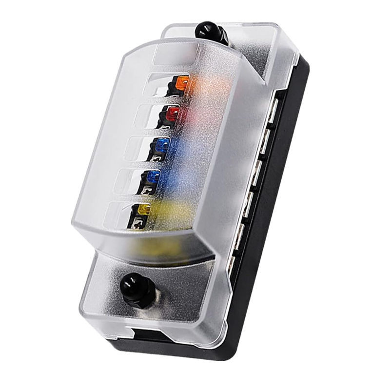 12V-24V DC 6 Way Fuse Block مع الحافلة السلبية Atc/Ato صناديق فيوز السيارات القياسية