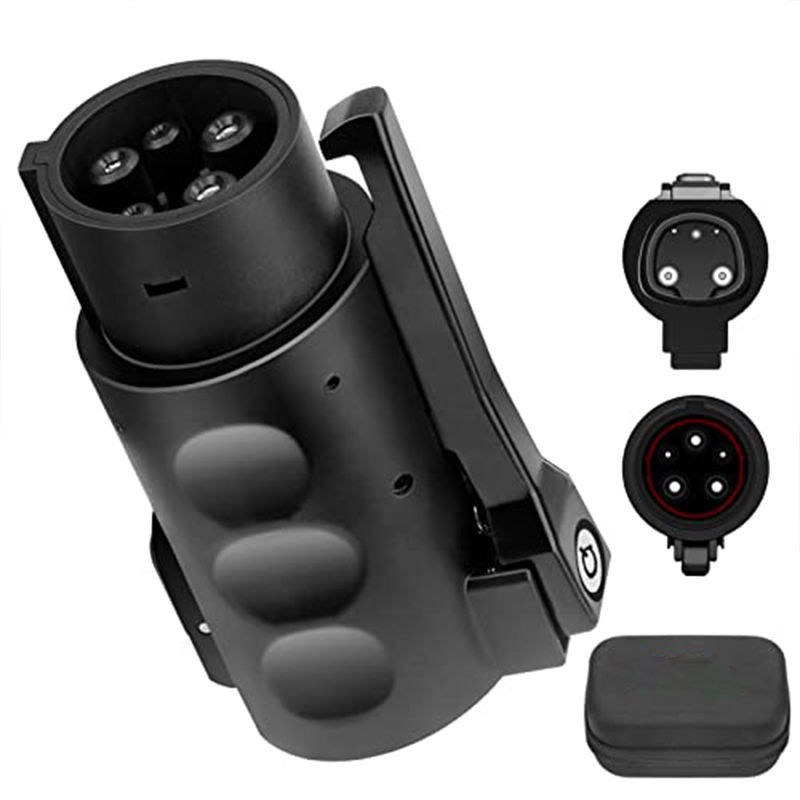 80A 240v Ac Tesla Charger Connector Ev Adapter Charger Tesla To J1772 مكيّف لشركة تسلا