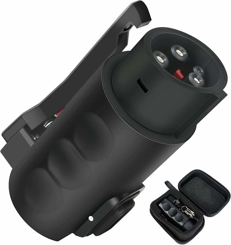 80A 240v Ac Tesla Charger Connector Ev Adapter Charger Tesla To J1772 مكيّف لشركة تسلا