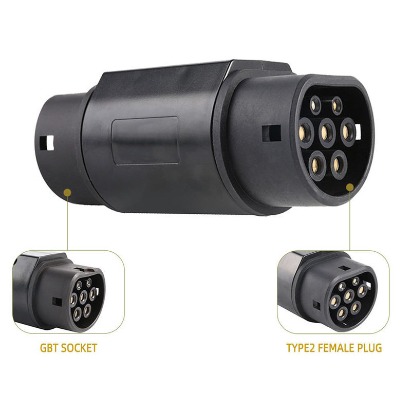 توصيل شحن الطاقة الجديد 32A AC Type2 إلى محول GBT لشحن EVSE