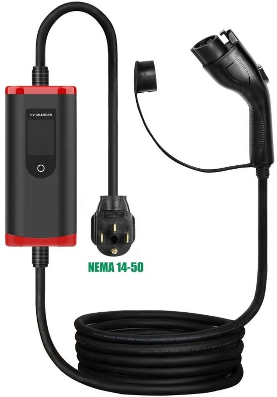 المصنع 8a-32a قابل للتعديل SAE J1772 TYPE1 شاحن السيارات الكهربائية السريعة شاحن EV المحمول