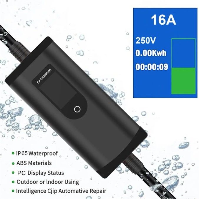 المصنع 8a-32a قابل للتعديل SAE J1772 TYPE1 شاحن السيارات الكهربائية السريعة شاحن EV المحمول